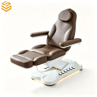 Lit de massage électrique portable large avec base LED, 3 moteurs, professionnel pour SPA, salon, hôtel, maison, massage des pieds