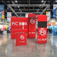 Stand de Exhibición Modular Personalizado con Logotipo de Fábrica, Stand de Exhibición para Ferias Comerciales, Marco de Aluminio, Stand Portátil Personalizado para Eventos