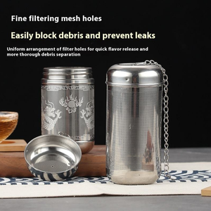 ขายด่วน ดีไซน์ใหม่ ที่กรองชาสแตนเลส 304 ลายมังกร ที่กรองกาน้ำชา ตาข่ายละเอียด สำหรับกรองกาแฟ - Product Image 2