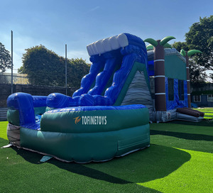 Toboggan aquatique gonflable Blue Crush <span class=keywords><strong>de</strong></span> 18 pieds avec piscine <span class=keywords><strong>de</strong></span> plongée, château gonflable durable pour le plaisir en plein air - Product Image 6