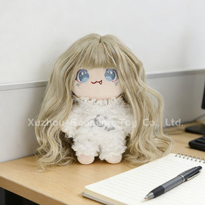 Poupée en mohair de luxe stylable 20 cm, peluche, personnage, habillage, adorable poupée en coton doux avec tenue amovible - Product Image 6