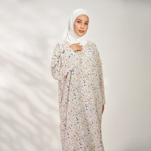 2024 vente chaude musulman imprimé rayonne prière Rode ajouter 2 poches femmes une pièce caftan - Product Image 6
