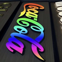 Letrero LED Programable Personalizado, Letrero RGB con Control Inteligente por Aplicación, Letrero de Acrílico 3D con Logotipo para Negocios, Letrero Publicitario para Tiendas
