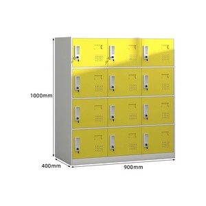 Casier de rangement moderne en acier à 12 portes avec serrure à clé pour la maison, <span class=keywords><strong>le</strong></span> bureau, la salle de sport, l'extérieur, l'école, armoire en métal durable pour chaussures, vêtements, casques - Product Image 6