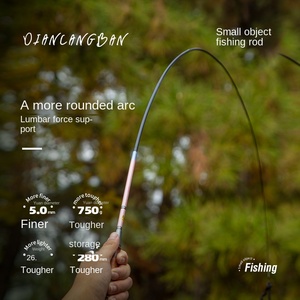 Wew Portable carbone canne à pêche pour enfants Mini section courte carpe bande blanche Camping cheval bouche torchidée petit ruisseau pêche - Product Image 2