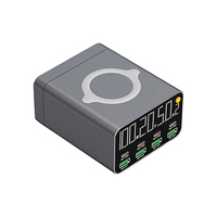 Multi-Port Desktop 120W High-Power Draadloos Oplaadstation 8 Poort Usb C Pd Oplader Met 100W Pd3.0, 22.5W Qc3.0 Poort