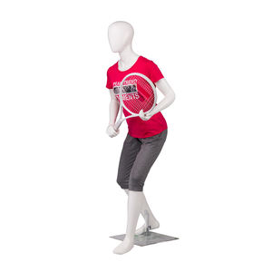 Белый Стекловолоконный полный корпус Безликий женский манекен для настольного тенниса - Product Image 6