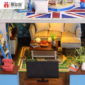 IIECREATE CE EN71 <span class=keywords><strong>Jouet</strong></span> <span class=keywords><strong>Maison</strong></span> de poupée en bois chinoise magnifique Kit à l'échelle 1:24 pour enfants avec meubles de poupée chinois pour garçon - Product Image 5