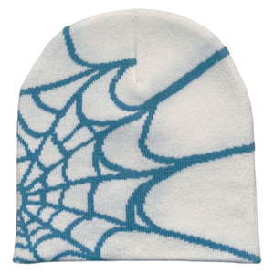 <span class=keywords><strong>Bonnet</strong></span> Y2K en gros, motif toile d'araignée gothique, tricoté, unisexe, chaud pour l'hiver, décontracté, pour l'extérieur, style <span class=keywords><strong>bonnet</strong></span> court - Product Image 1