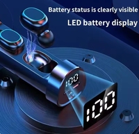Écouteurs de jeu sans fil N21 TWS, écouteurs Bluetooth intra-auriculaires avec contrôle tactile, affichage numérique de la batterie et lampe de poche