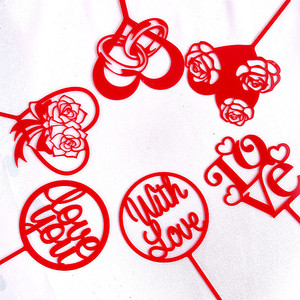 Honey And Sweetness Acrylic <b>Cake</b> Topper With Love Heart Rose Rings Valentine Wedding Decor For <b>Cake</b> <b>Decorating</b> <b>Supplies</b> - Product Image 2