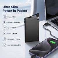 Batterie externe magnétique ultra-fine avec câble USB-C intégré, charge rapide PD20W
