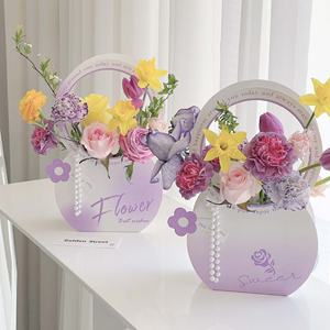 20*8 * H32cm Yiwu produttori materiale cartaceo all'ingrosso nuovo regalo per la festa della mamma scatola di imballaggio in cartone Flora rosa vuota per fiore - Product Image 5