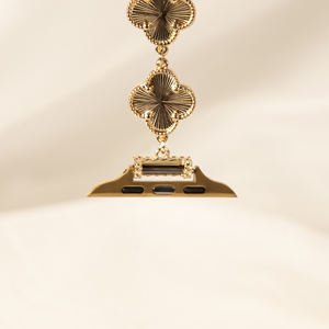 สายโลหะหุ้มหนังสี่แฉกนำโชค ดีไซน์หรูหรา ขนาด 16 มม. สำหรับนาฬิกา (OEM) - Product Image 2