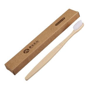 Cepillo de dientes de bambú ecológico para hoteles | 100% Biodegradable | Cero plástico | Logotipo personalizado disponible - Product Image 1
