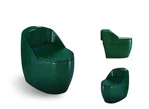 WC monobloc en céramique de haute qualité KD-25CTA, couleur gris, émaillé, à double chasse, forme <span class=keywords><strong>escargot</strong></span>, pour salle de bain occidentale - Product Image 4