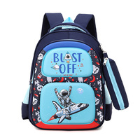 Nouveau sac à dos pour enfants en nylon 3D à coque rigide de 15 pouces, ultra léger, unisexe, école primaire, sac à dos de dessin animé astronaute en polyester