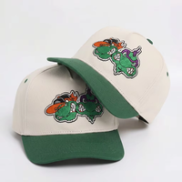Casquette de baseball de qualité supérieure, personnalisée, à visière incurvée structurée, avec logo brodé en 3D, bicolore, pour hommes