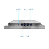 Panel de acero inoxidable sin ventilador para ordenador, montaje resistente al agua IP67 de 19 ''y 21,5'', con sistema Win11