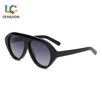 Lunettes de soleil polarisées UV400 surdimensionnées en acétate pour la plage, les fêtes estivales, style mode homme et femme, vente en gros
