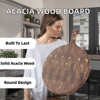 Nouvelles planches à découper rectangulaires en teck à grain vertical, avec poignées, réutilisables, compatibles lave-vaisselle, pour la découpe des aliments, vente en gros