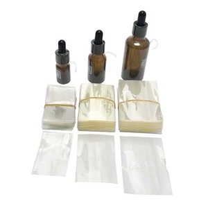 Encolhedor de vidro transparente, encolhedor de vidro embrulhado 30ml garrafa de revestimento <span class=keywords><strong>pvc</strong></span> transparente