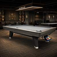 Professioneller Billardtisch mit Kugelrücklaufsystem, Schieferplatte und Holzrahmen, 9-Ball Amerikanischer Billardtisch, 9ft 8ft