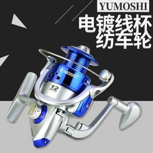 14BB 1000-7000 5.2:1 Gear Ratio Blue Silver Color Reel EVA Handle Spinning Reels Lake River Stream Plastic - Product Image 3