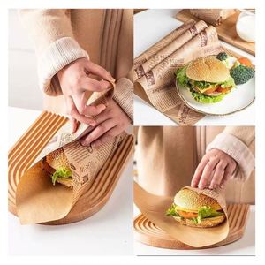 Papel de Envoltura Personalizado con Logotipo Impreso, de Grado Alimenticio, para Sándwiches, Hamburguesas y Comida Rápida, Papel Kraft Blanco Encerado Resistente a la Grasa - Product Image 6