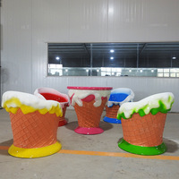 Chaise de table à crème glacée Y009 pour enfants, sculpture décorative pour école maternelle, chaises et tabourets pour zone de divertissement intérieure, pour centre commercial