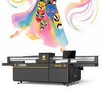 Produsen Format besar 2513 LED logam keramik kaca kayu akrilik pernis UV Inkjet Flatbed mesin Printer