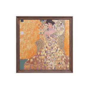 Cuadro Decorativo de Pared de Nogal Hecho a Mano con Diseño de Gustav Klimt <span class=keywords><strong>Adele</strong></span> Bloch Bauer, Ideal para Decoración de Sala de Estar - Product Image 1