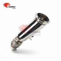 Vorderes Auspuffrohr Poliert Geflochtenes Design für BMW N20 F20 F22 F30 F32 125i 220i 320i 328i 420i 428i Werkspreis