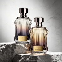 Nouveau produit, flacon de parfum au design unique, moule exclusif, couvercle en zamac, flacon de parfum de 100 ml et emballage, flacons en verre pour parfum