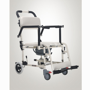 Chaise de bain avec siège de toilette, chaise mobile en alliage d'aluminium pour personnes âgées, pour la douche - Product Image 2