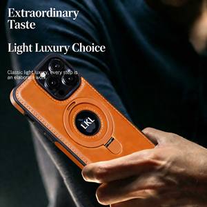 Coque de téléphone en silicone premium avec support intégré – Housse de protection gaufrée style professionnel pour iPhone séries 12-17 - Product Image 3