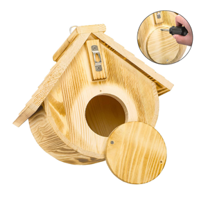 Maison d'oiseau Cardinal de jardin suspendu Nichoir pour oiseaux sauvages Nichoir en bois - Product Image 3