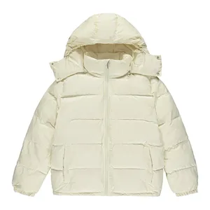 Conception personnalisée OEM Manteau rembourré bouffant Surdimensionné Hommes Duvet Bulle Hommes Brillant Puffer Veste hommes