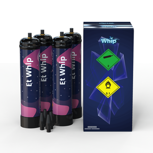 Bouteilles de gaz CO2 pour crème fouettée, qualité 5N (99,999%), 640g, en stock UE/US, OEM - Product Image 1