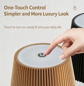 Lámpara de escritorio LED con control táctil, recargable por USB, lámpara de mesa ambiental, luz decorativa de lujo para dormitorio, bar, comedor - Product Image 2
