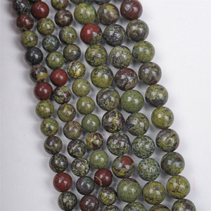 Pietra di Sangue di Drago Verde Naturale, Perle Rotonde Sciolte di <span class=keywords><strong>Bloodstone</strong></span>, Certificato da Terze Parti, Jewelrytopia - Product Image 2