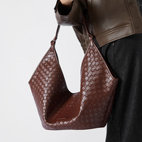 Sac Hobo Épaule Grand Tissé pour Femme avec Sangle Réglable pour Travail Quotidien Trajets