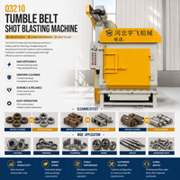Machine de sablage à bande transporteuse en caoutchouc, type tambour, pour petites pièces métalliques, élimination de la rouille, décapage, équipement de nettoyage Q3210