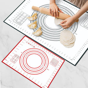 Tapis de cuisson réutilisable en silicone anti-salissures avec échelle <span class=keywords><strong>pour</strong></span> la préparation de la pâte à pain, gâteaux et pâtisseries faits <span class=keywords><strong>maison</strong></span> - Product Image 5