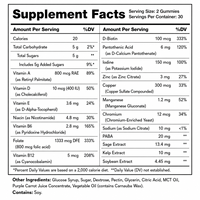 Gummies pour la Ménopause : Équilibre Hormonal Féminin, Apaisement de l'Humeur, Vitalité, Sauge, Soja, Multivitamines, Baies, Complément Alimentaire à Croquer, 60 unités