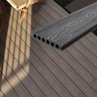 Planche de terrasse en composite WPC moderne, antidérapante, imperméable, à surface gaufrée 3D, effet bois, garantie 15 ans+, pour terrasse et jardin