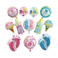2021 Nieuwe Ontwerp Tweeling Jongen & Meisje Giant Voet Vorm Folie Ballon Voor Baby Shower Verjaardagsfeestje Decoratie Globos