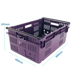 Cesta <span class=keywords><strong>de</strong></span> Exhibición <span class=keywords><strong>y</strong></span> Transporte para Mercado <span class=keywords><strong>de</strong></span> Agricultores, Apilable <span class=keywords><strong>y</strong></span> Encajable, Diseño Atractivo con Asas <span class=keywords><strong>de</strong></span> Plástico Resistentes, Estimula la <span class=keywords><strong>Compra</strong></span> por Impulso - Product Image 2