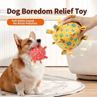 Jouet interactif pour chien en peluche de coton couineur, durable, pour soulager l'ennui, pour le jeu autonome, la mastication, l'exercice et l'entraînement des petits chiens