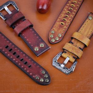 <span class=keywords><strong>Cinturino</strong></span> per <span class=keywords><strong>orologio</strong></span> retrò in vera <span class=keywords><strong>pelle</strong></span> <span class=keywords><strong>cinturino</strong></span> con fibbia a fiore in rilievo 18/20/22/24mm - Product Image 2